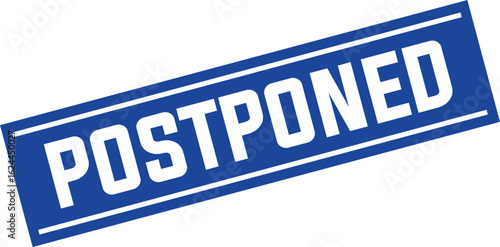 postponed Rubber Stamp Vector Template	