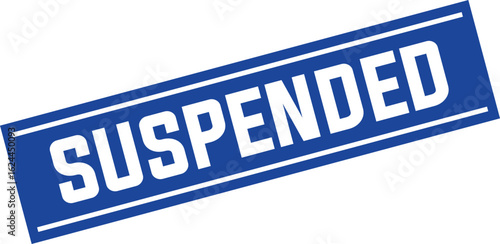 suspended Rubber Stamp Vector Template	