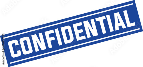 confidental Rubber Stamp Vector Template	