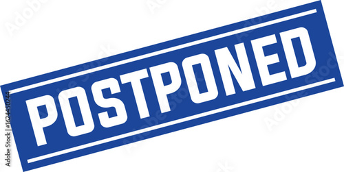 postponed Rubber Stamp Vector Template	