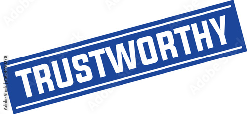 trustworthy Rubber Stamp Vector Template	