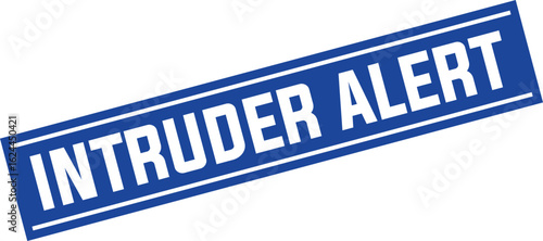 intruder alert Rubber Stamp Vector Template	