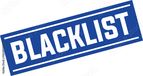 blacklist Rubber Stamp Vector Template	