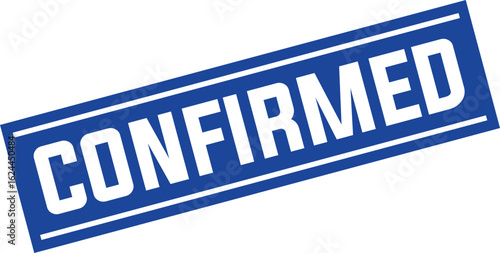 confirmed Rubber Stamp Vector Template	