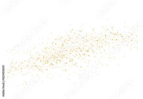 Campo de Estrellas Doradas sobre Fondo Aislado Transparente PNG