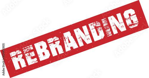 Rebranding  Grunge Rubber Stamp Vector Template	