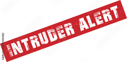 Intruder Alert  Grunge Rubber Stamp Vector Template	
