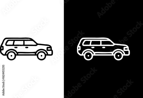 Suv car vector illustration for transportation and automotive industry design