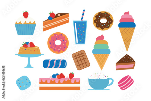 Sweet Delight: A delectable assortment of mouthwatering desserts, capturing the irresistible charm of culinary confections in a visually appealing presentation.