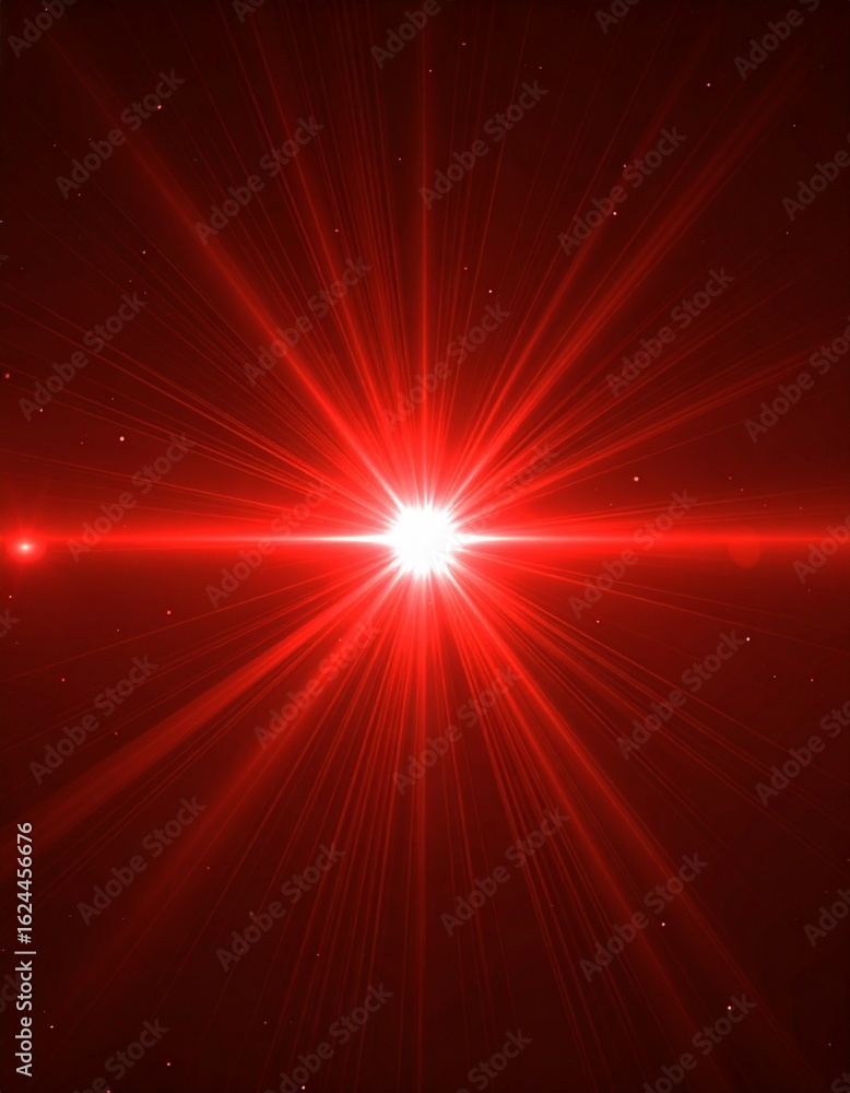 Star background with red flash, space beam and shining sparkle Star background with red flash, space beam and shining sparkle