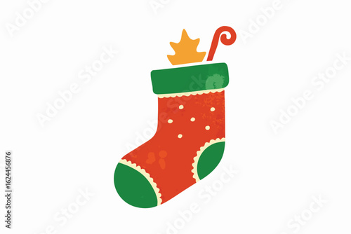 hand drawn style christmas stocking with rough pe (1).eps