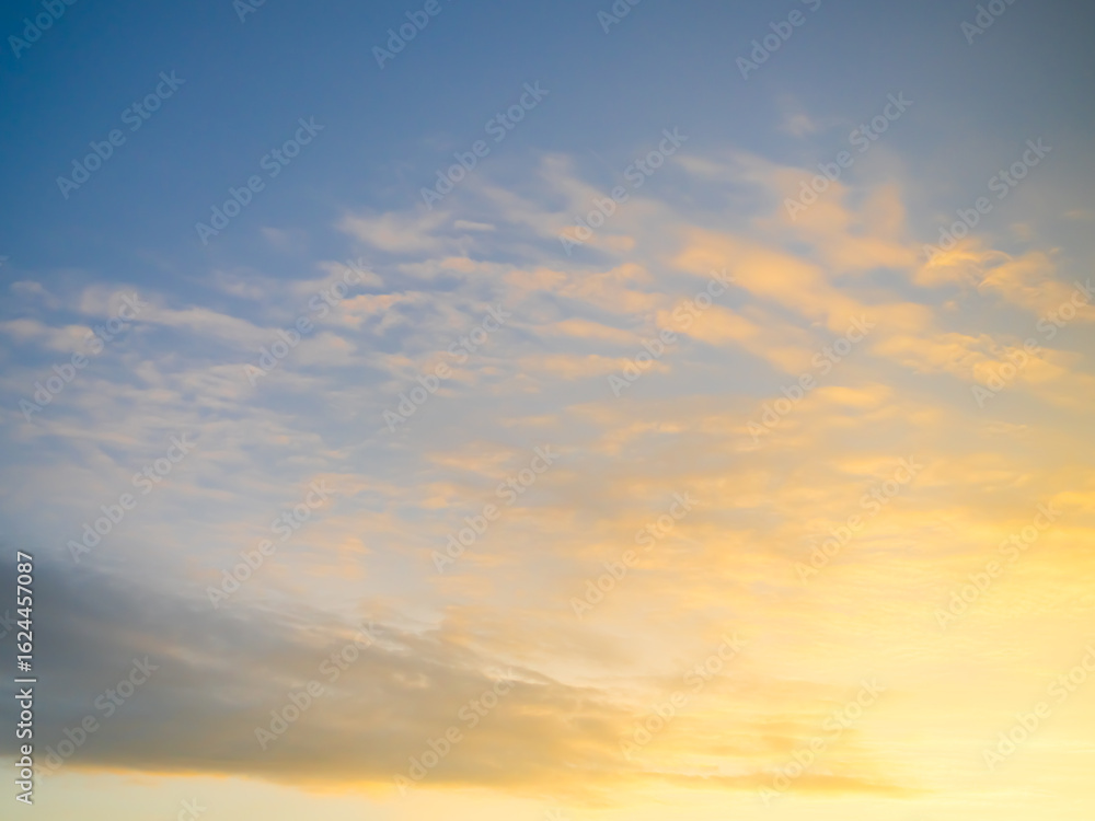 Sky sunset evening sunrise cloud weather dramatic landscape goldent and indigo color gradient pastel horizon, twilight yellow golden reflection morning nature environment energy ecosystem change Sky sunset evening sunrise cloud weather dramatic landscape goldent and indigo color gradient pastel horizon, twilight yellow golden reflection morning nature environment energy ecosystem change