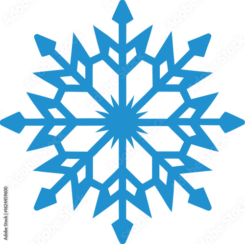 snowflakes or blue snowflake vector on a transparent background