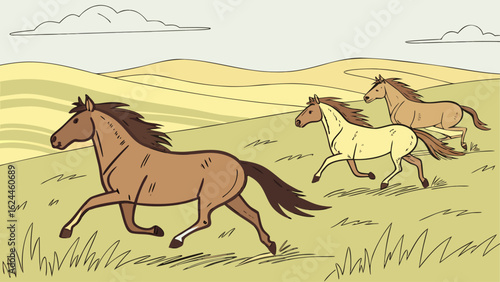 horses in the field