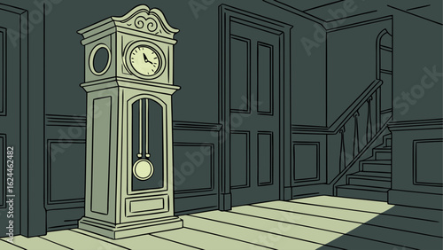 church door with clock