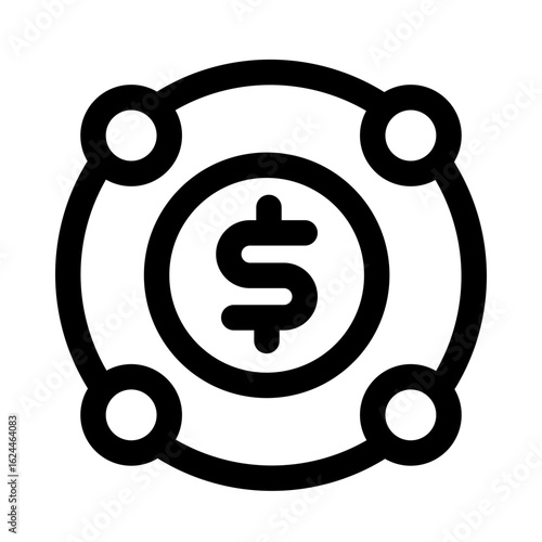 monetize line icon
