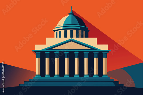 illustrated historical building with sculpted corn.eps
