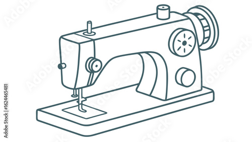 sewing machine isolated on white