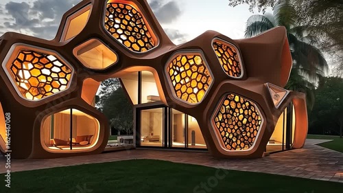 Visionary architectural marvel: A futuristic habitat inspired by nature's intricate forms