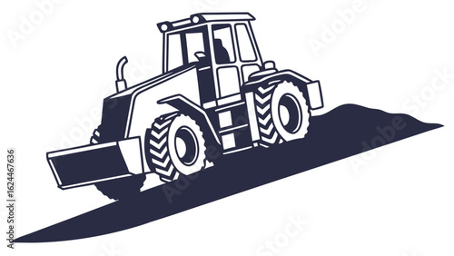 bulldozer vector illustration