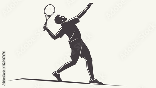 tennis player silhouette