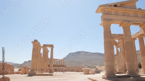 Ancient Ruins and Architectural Details of a Historic Roman Cityscape