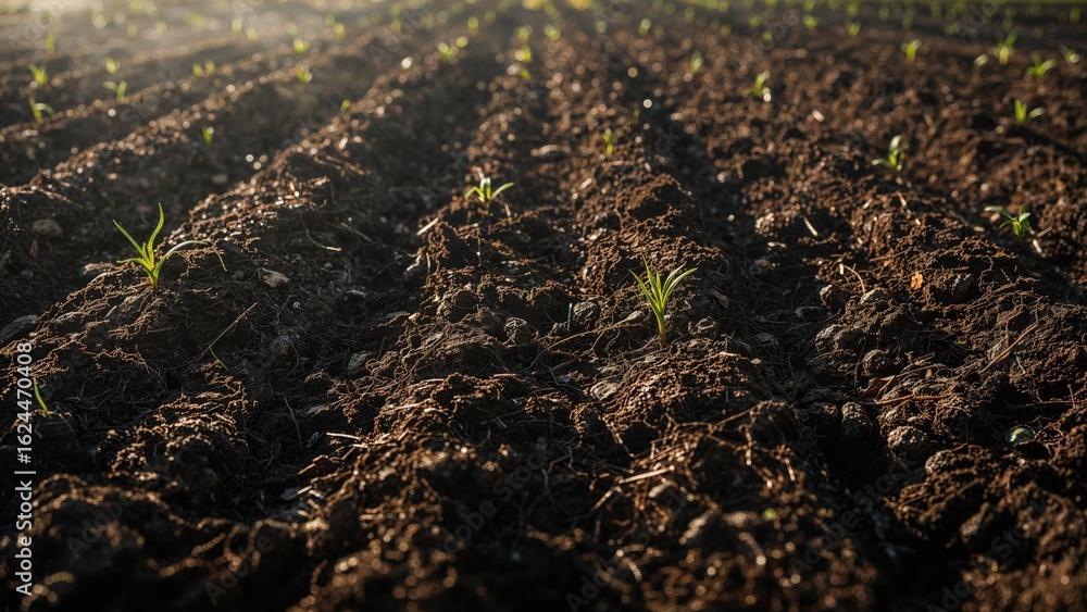 Fototapeta premium The Pledge of Spring in Newly Turned Earth