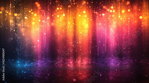 Vibrant, colorful, glowing abstract backdrop