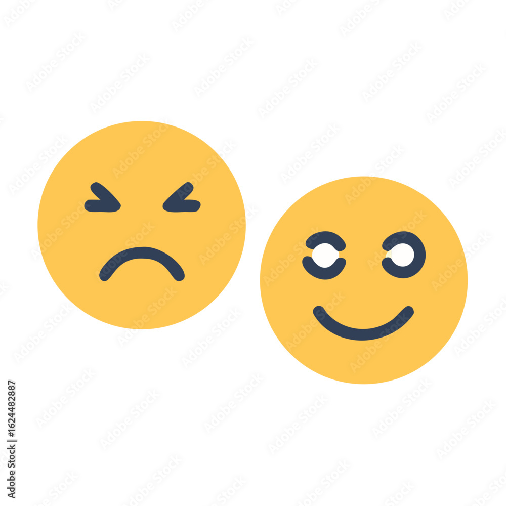 Fototapeta premium Emoji Faces Pack – Vector Reactions and Feelings