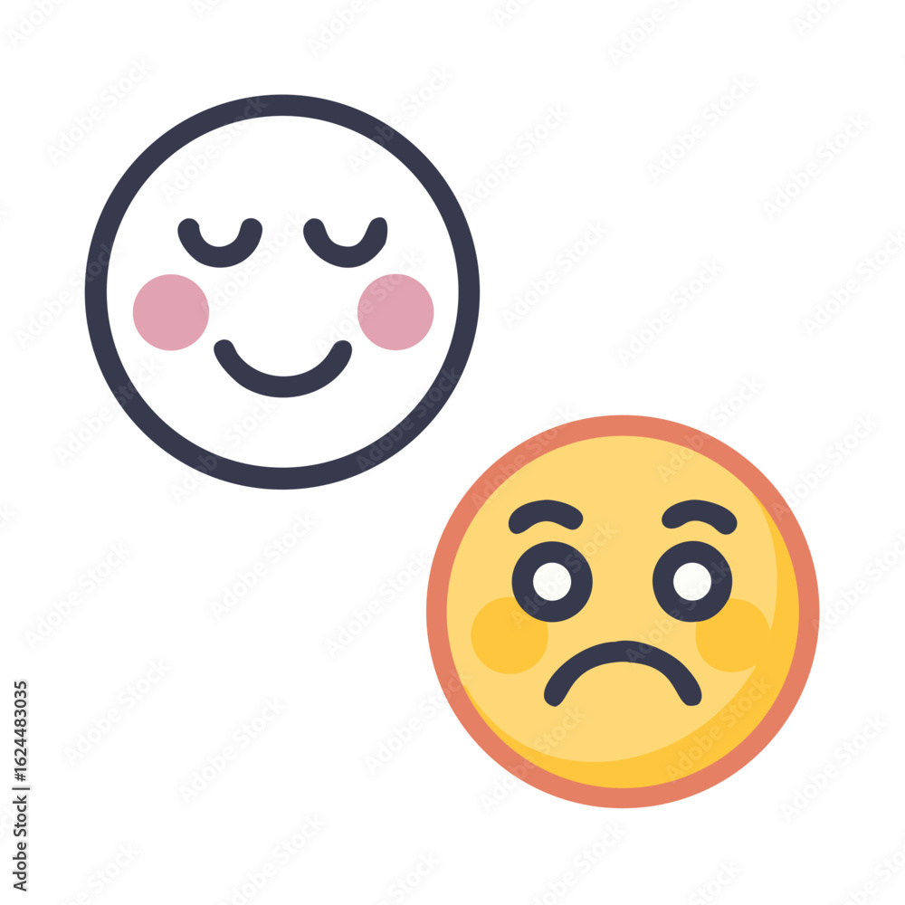 Fototapeta premium Emoji Faces Pack – Vector Reactions and Feelings