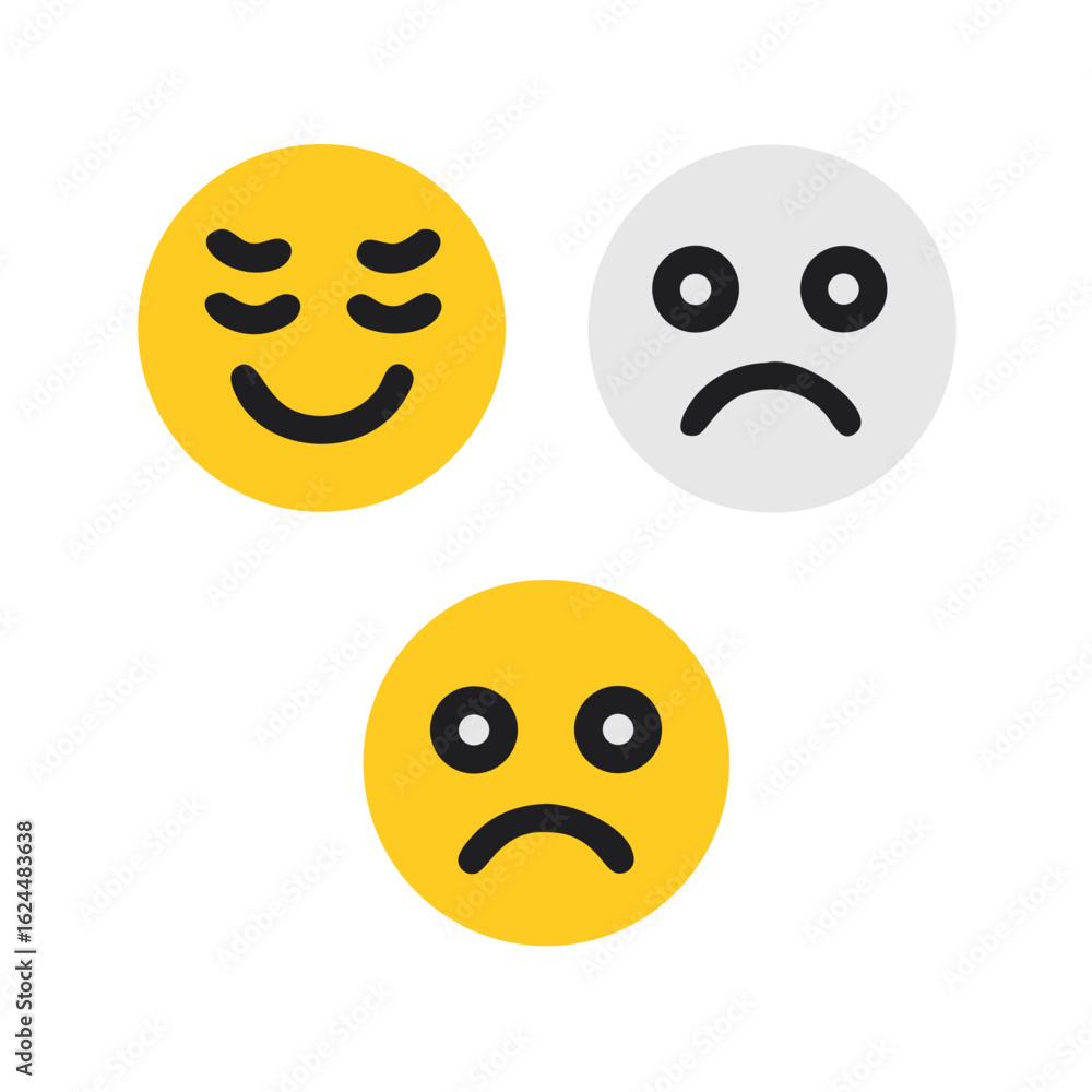 Fototapeta premium Emoji Faces Pack – Vector Reactions and Feelings