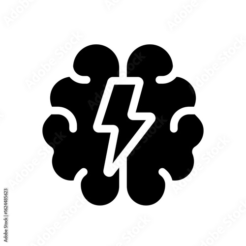 brain storming glyph icon