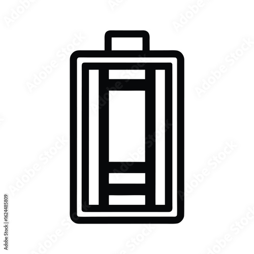 Full Battery Outline Vector Illustration