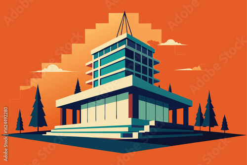 office building under renovation vector illustrati.eps