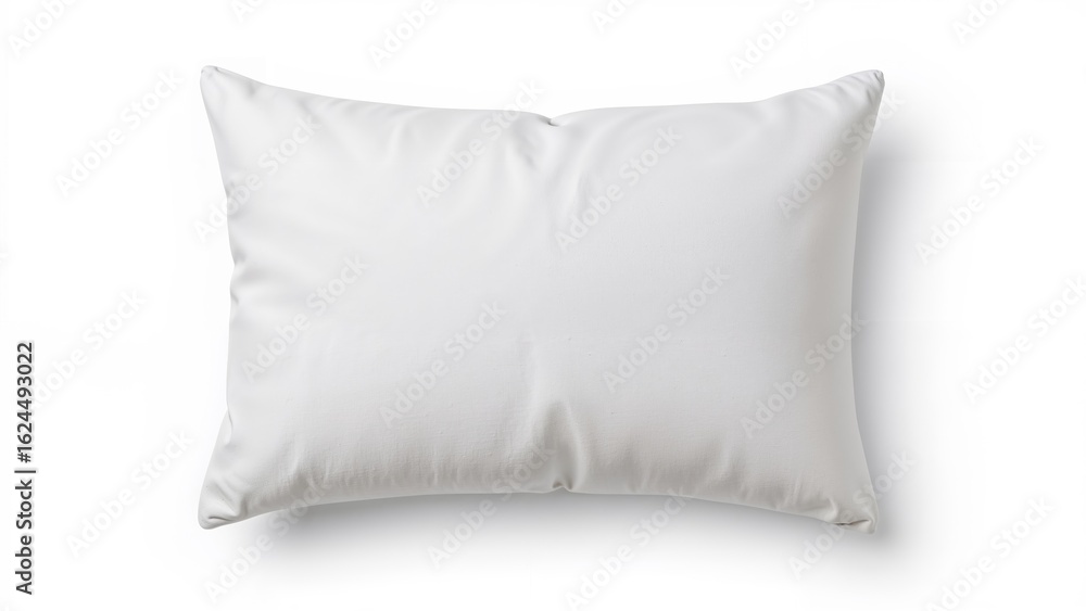 A neutral pillow on a white background, ready for customization, featuring clipping path A neutral pillow on a white background, ready for customization, featuring clipping path