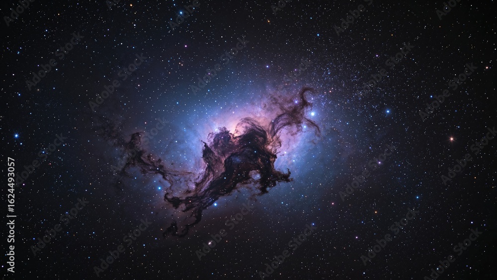 Obraz premium Magnificent display of the Monkey Head Nebula amidst a sparkling celestial canvas