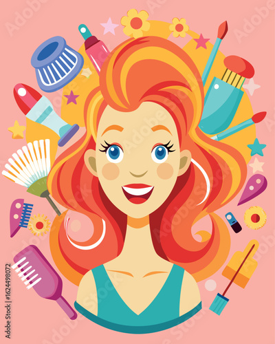 ragazza dai capelli rossi cura l'estetica 02