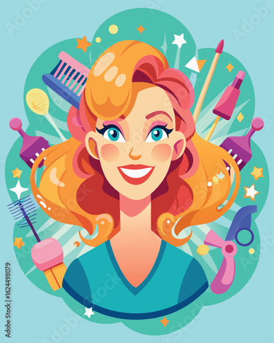 ragazza dai capelli rossi cura l'estetica 01