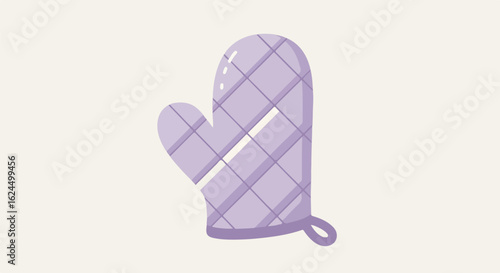 Isolated cartoon oven mitt on a white background for use in food illustration