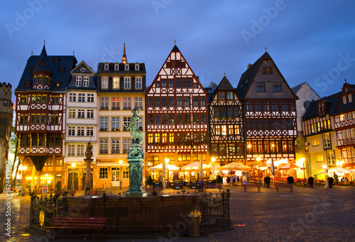 Historic Centre of Frankfurt at Twilight