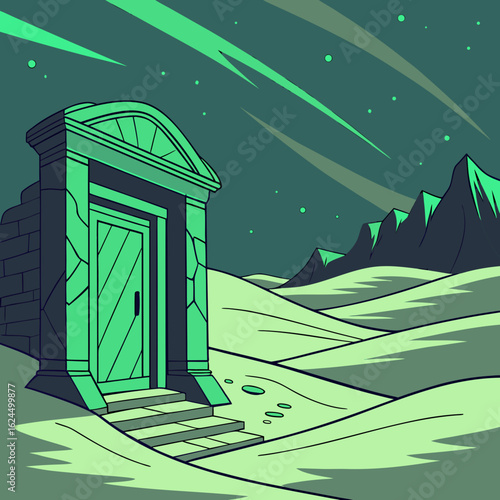 vector illustration of a city park