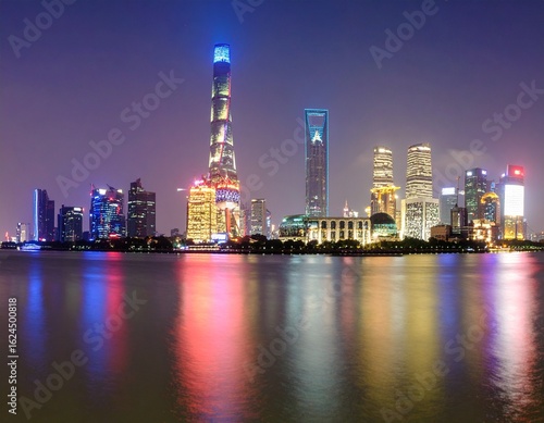 Wallpaper Mural hong kong skyline at night Torontodigital.ca