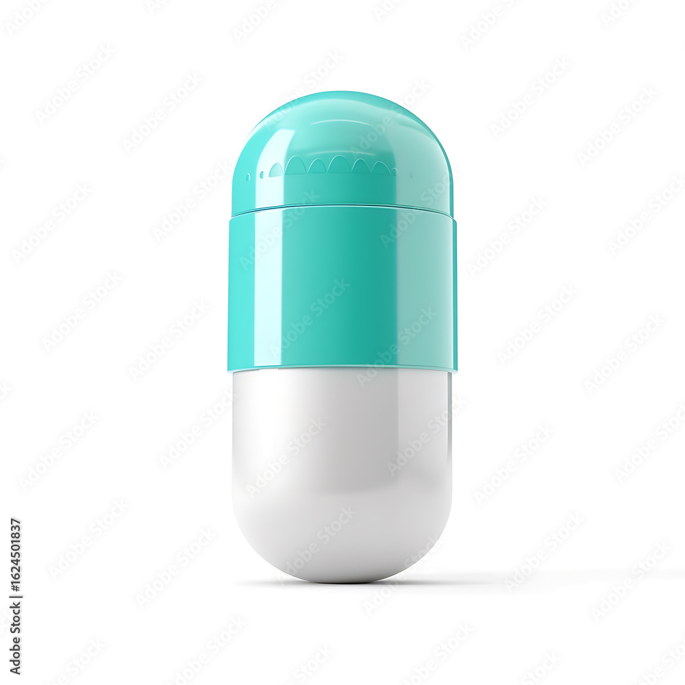 Medical pill isolated on a white background. 3d render illustration. Medical pill isolated on a white background. 3d render illustration.