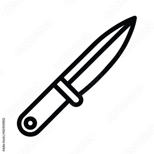 Utility Knife Outline Vector Illustration