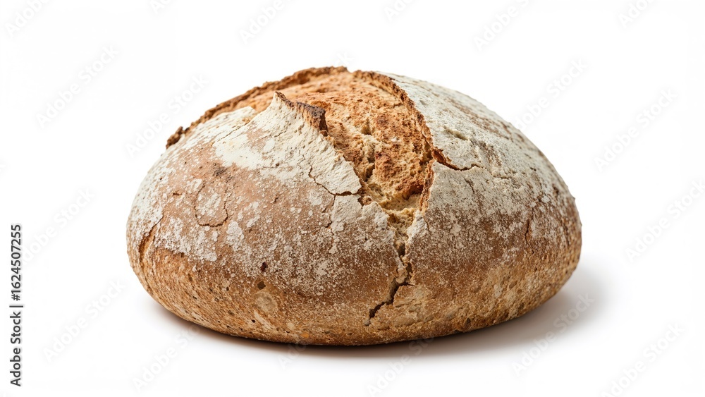 Bakery item: white wheat sourdough bread shown on a white background Bakery item: white wheat sourdough bread shown on a white background