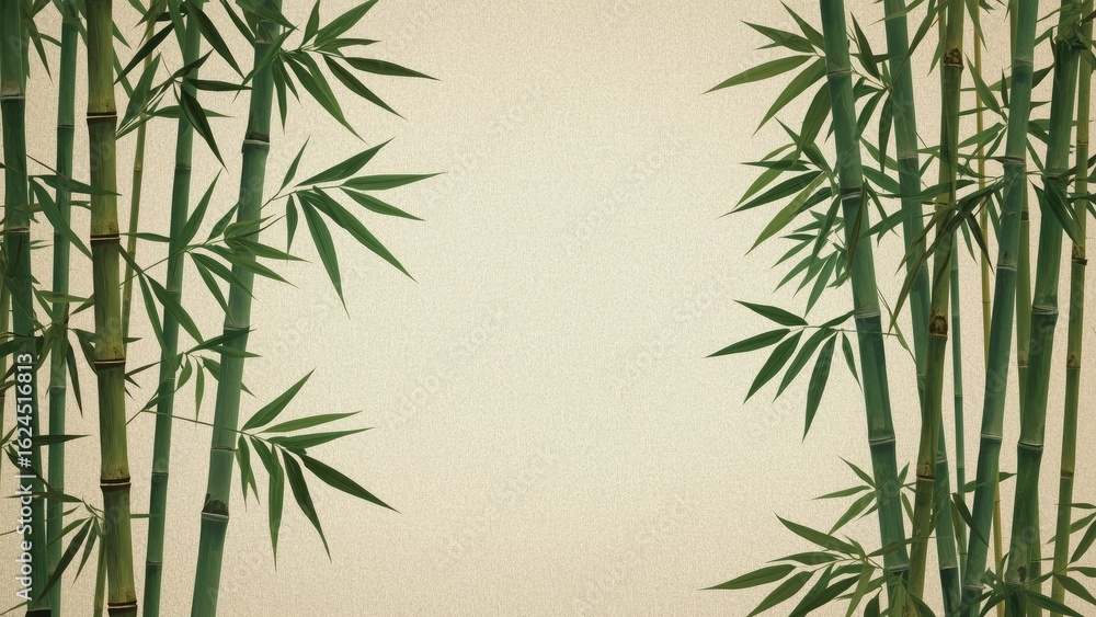 Fototapeta premium Floral bamboo tree texture with leaf pattern for nature-themed decoration