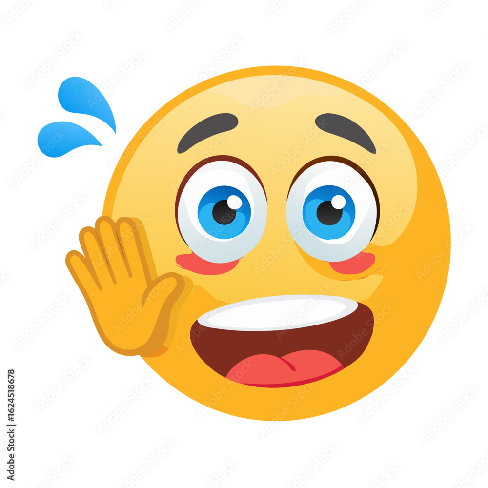 Fototapeta premium happy smiley face with smile