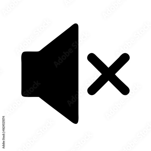 Mute Speaker Icon Symbol Sound Off Vector