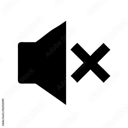 Mute Speaker Icon Symbol Sound Off Vector