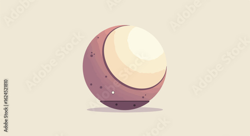 Minimal sphere on a light background, possibly an object from another world